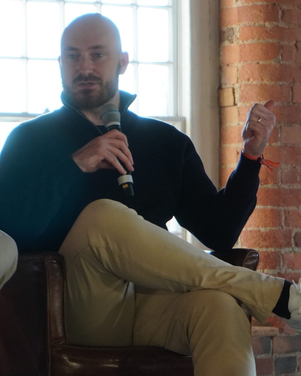 Alan speaking on a founder panel